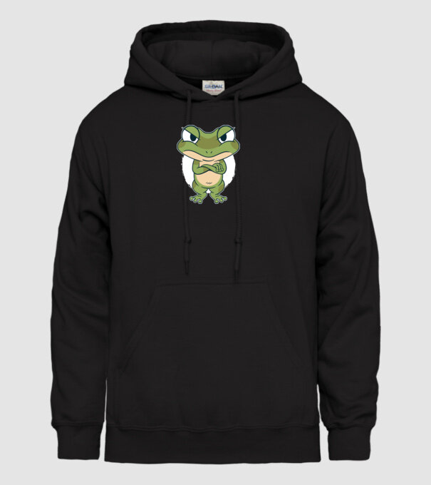 Broască model negru pe tricou