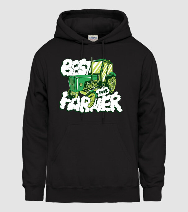 Best Farmer Ever cu Tractor model negru pe tricou