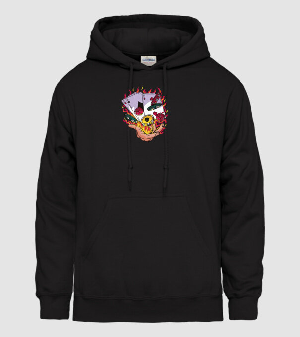 Black Jack Casino model negru pe tricou