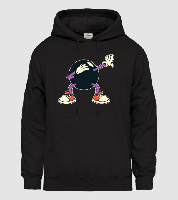 Bowling DAB model negru pe tricou