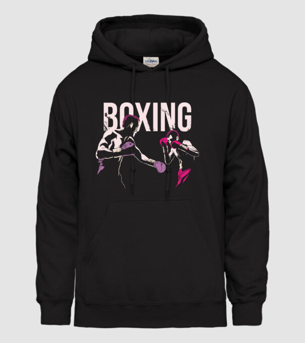 Boxing model negru pe tricou