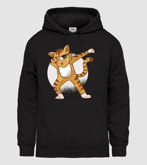 Pisică DAB model negru pe tricou