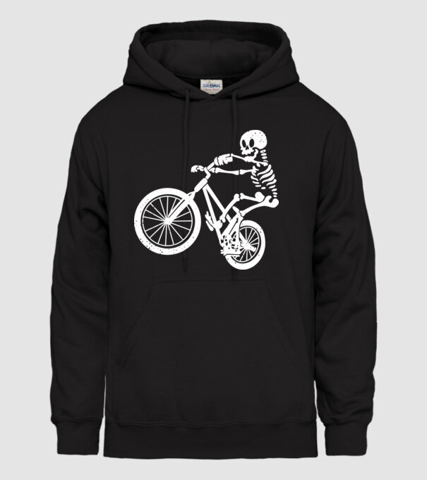 Biciclist schelet model negru pe tricou