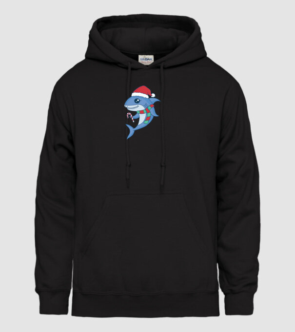 Rechin drăguț de Crăciun model negru pe tricou