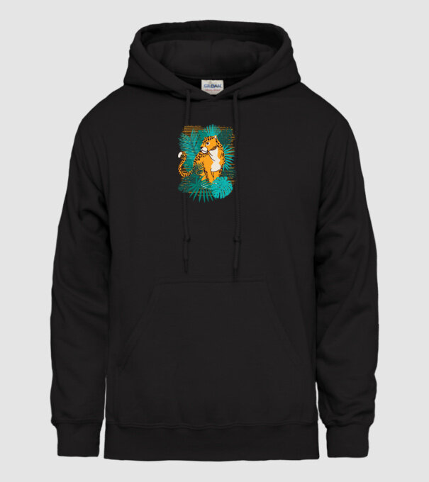 Jaguar junglă model negru pe tricou