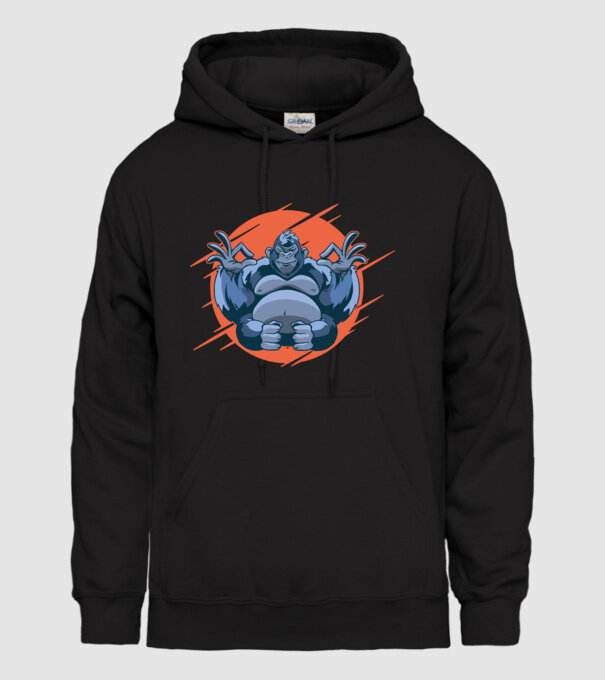 Gorilă Meditație model negru pe tricou