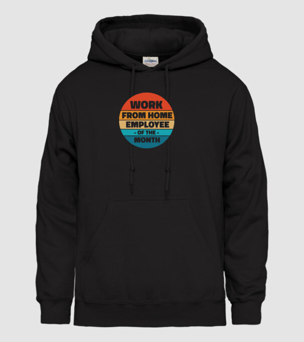 Lucrătorul la domiciliu al lunii model negru pe tricou