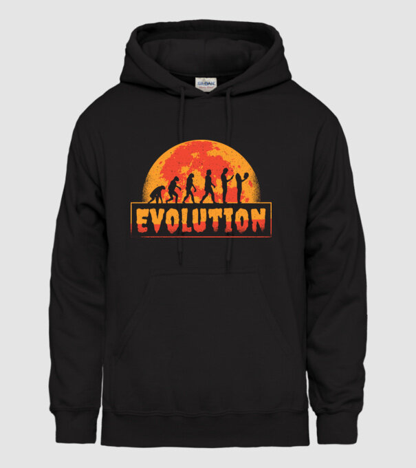 Evoluție Horror model negru pe tricou
