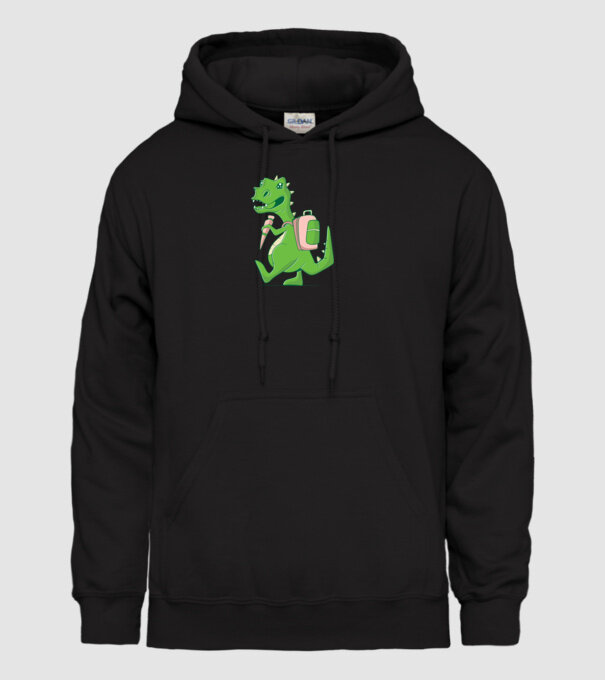Elev Dino model negru pe tricou