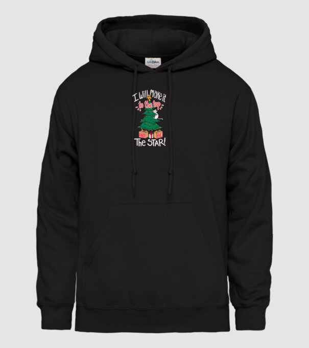 Pisică de Crăciun model negru pe tricou