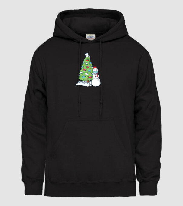 Brad De Crăciun model negru pe tricou