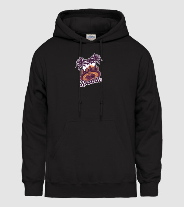 Casino Roulette model negru pe tricou