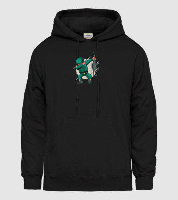 Soldat DAB model negru pe tricou