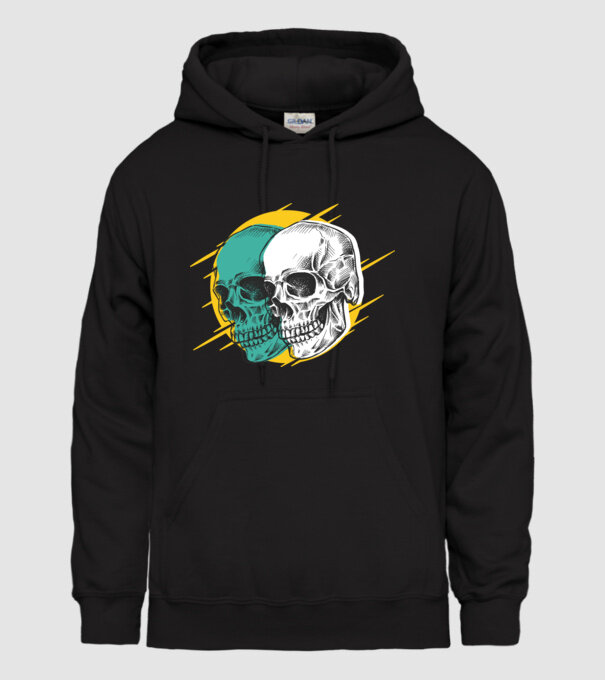 Cranii model negru pe tricou