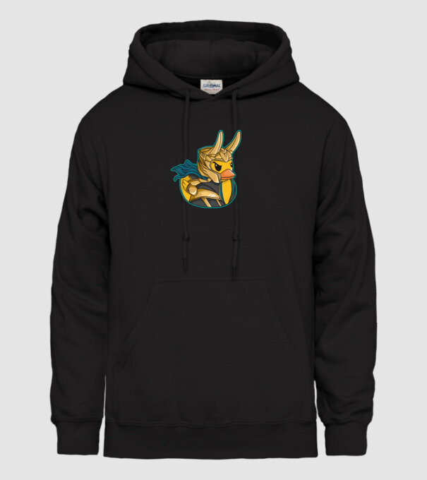 Rață Loki model negru pe tricou