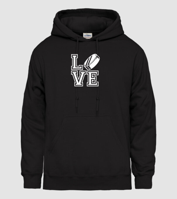 Love hochei model negru pe tricou