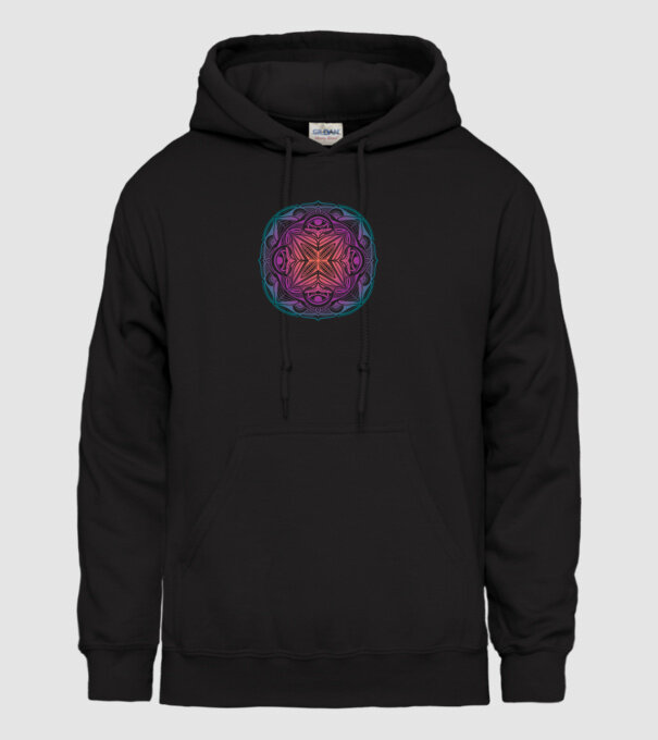 Mandala model negru pe tricou