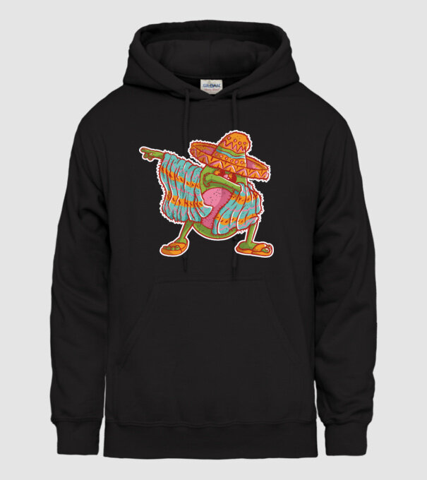 Avocado mexican DAB model negru pe tricou
