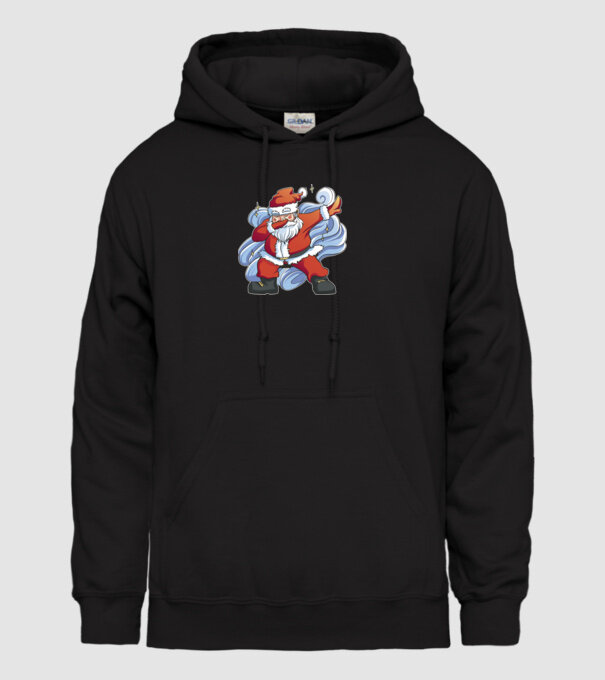 Moș Crăciun DAB pentru Crăciun model negru pe tricou