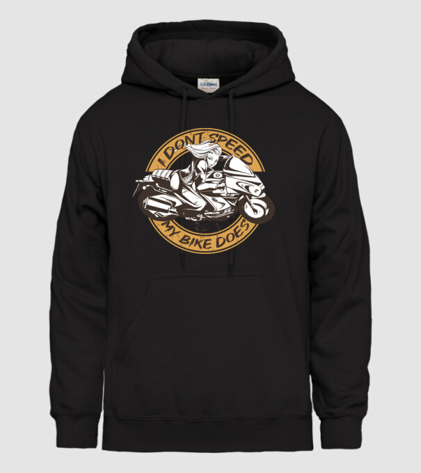 Fată Motociclist model negru pe tricou