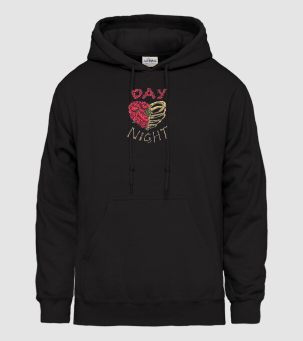 Zi vs. noapte model negru pe tricou
