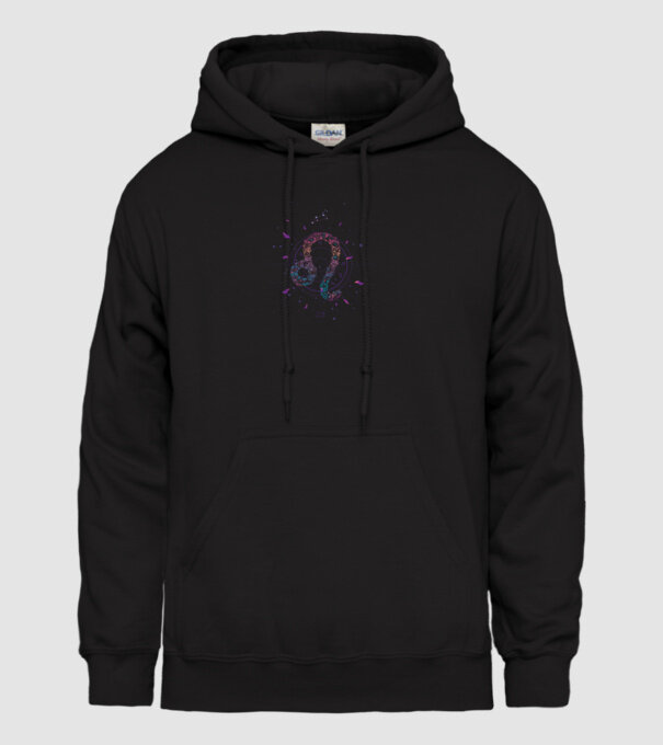 Leo Zodiac model negru pe tricou