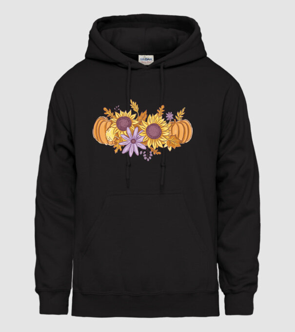 Scena de toamnă Halloween model negru pe tricou