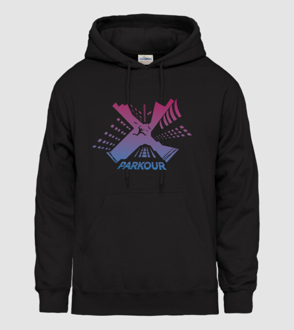 Parkour model negru pe tricou
