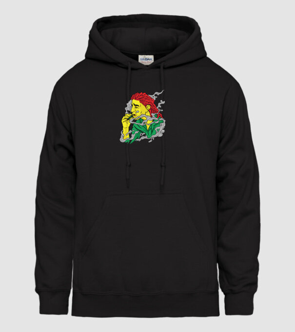 Dreadlock model negru pe tricou