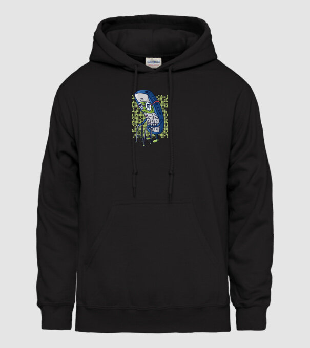 Câine drăguț schiind model negru pe tricou