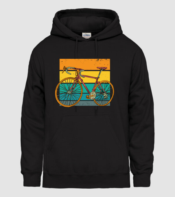 Bicicletă Retro model negru pe tricou