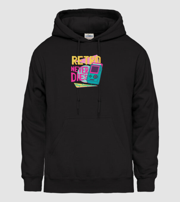 Retro Gameboy model negru pe tricou