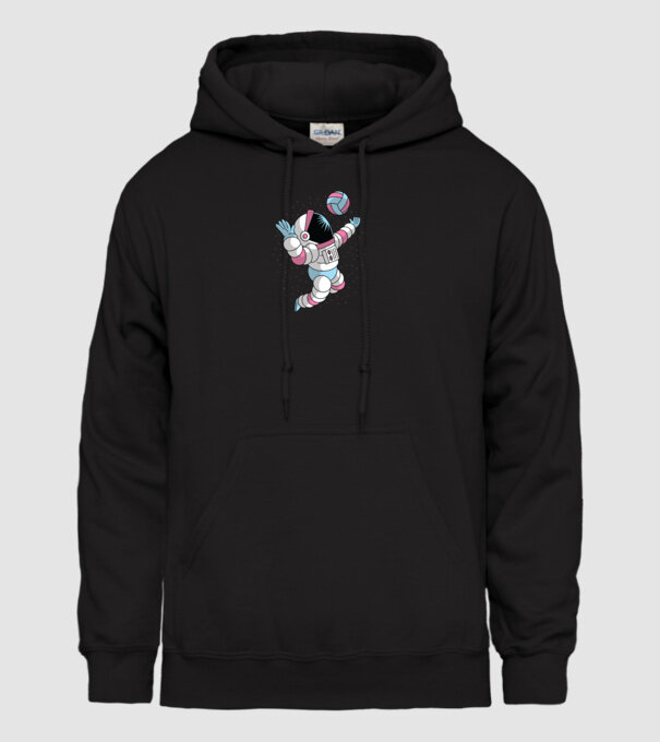 Astronaut voleibalist model negru pe tricou