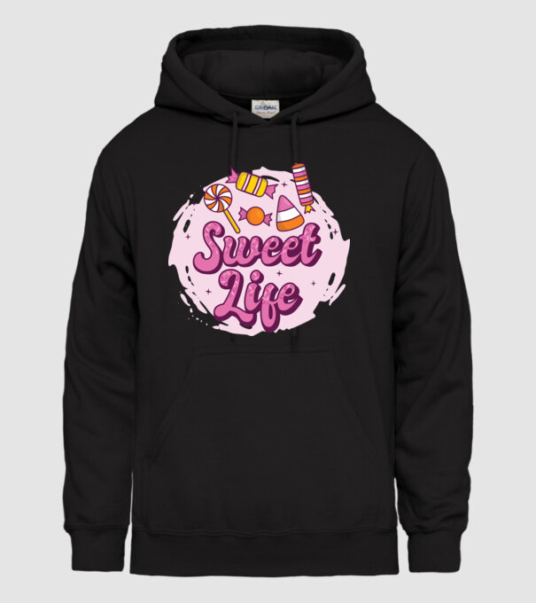 Sweet Life - Viață dulce model negru pe tricou
