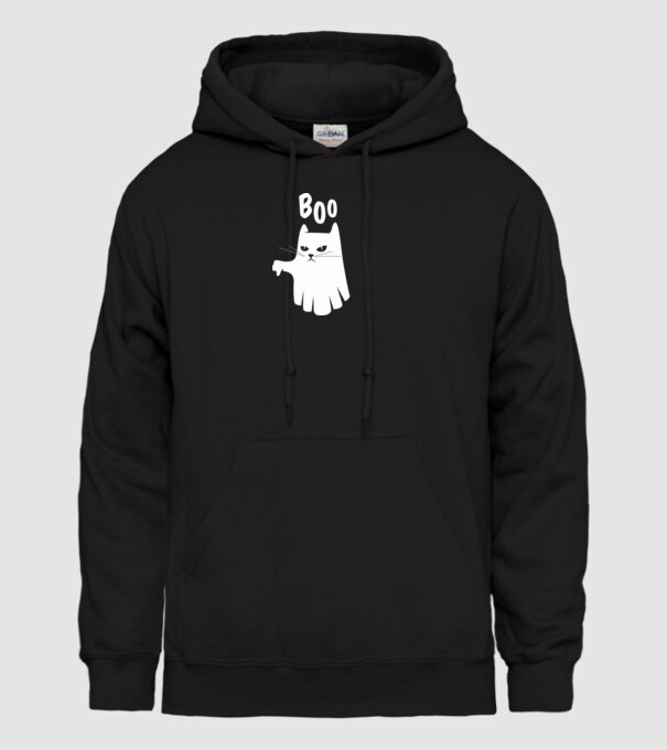 Pisică Fantomă model negru pe tricou