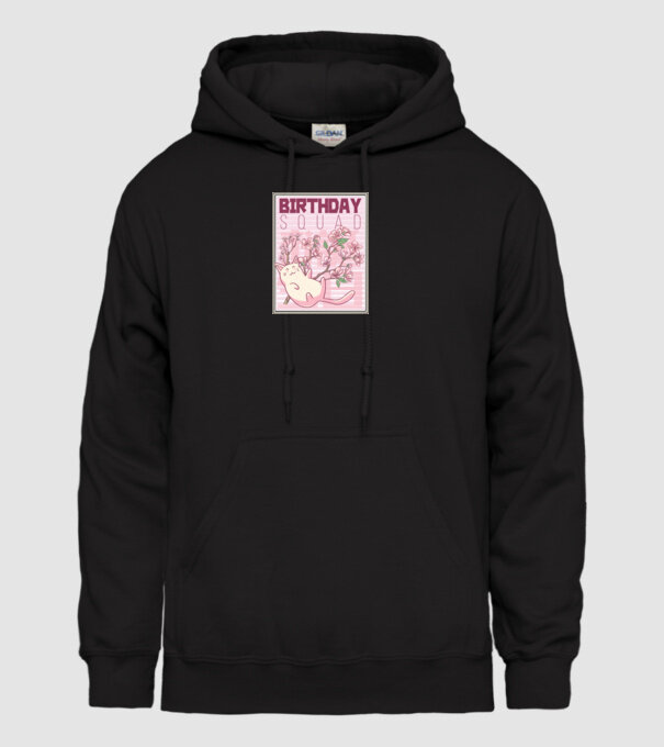 Pluton de zi de naștere cu pisică model negru pe tricou