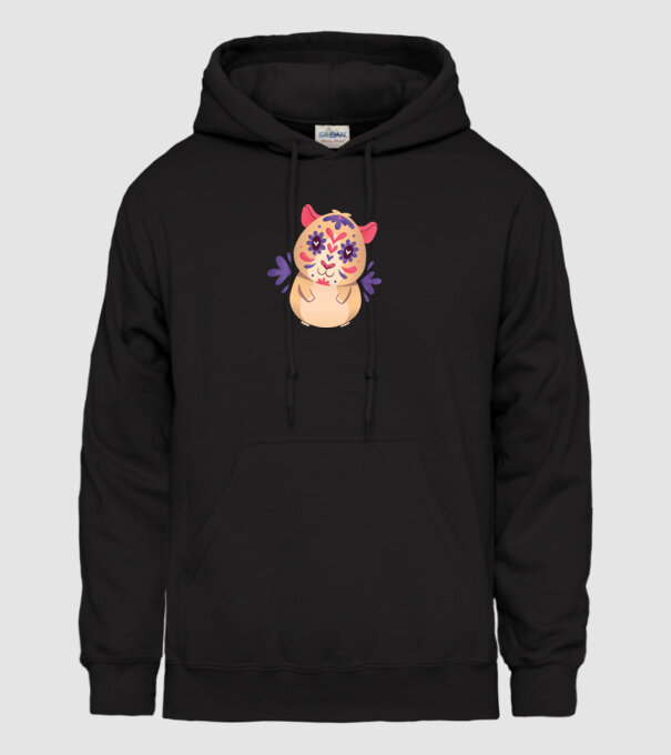Porcușor de Guineea model negru pe tricou