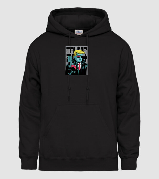 Trump Terminator 2024 model negru pe tricou