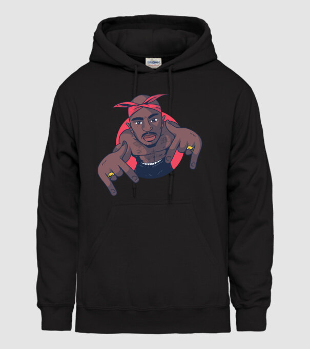 Tupac Shakur Rap model negru pe tricou