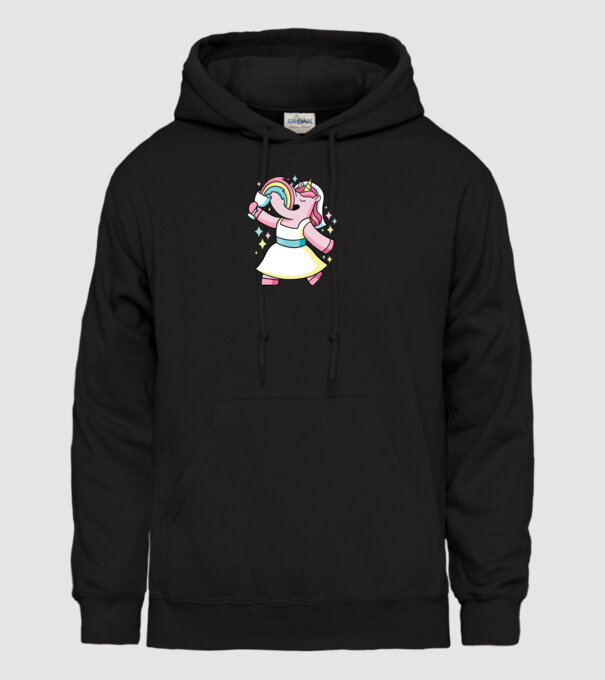 Unicorn Mireasă model negru pe tricou