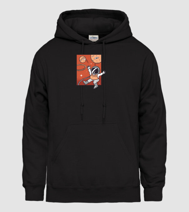 Astronaut Baschetbalist model negru pe tricou
