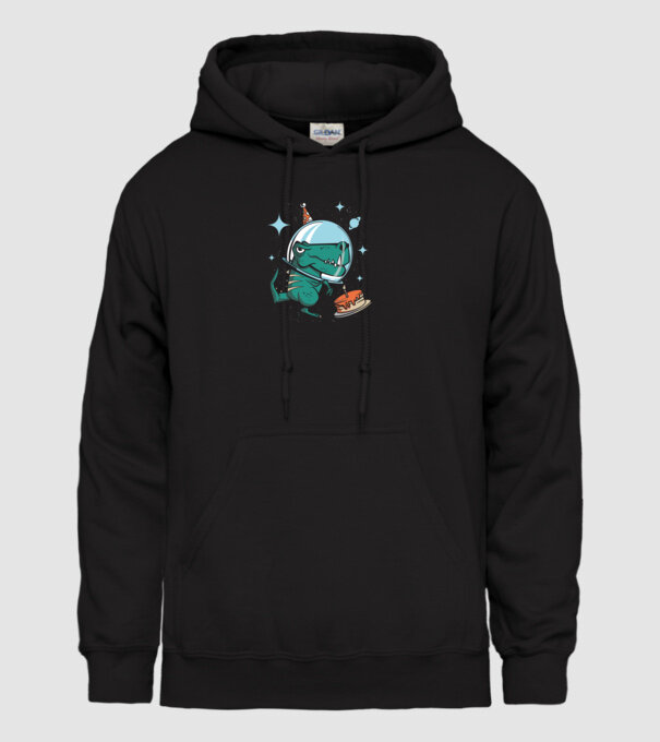 Astronaut T-rex Ziua de naștere model negru pe tricou