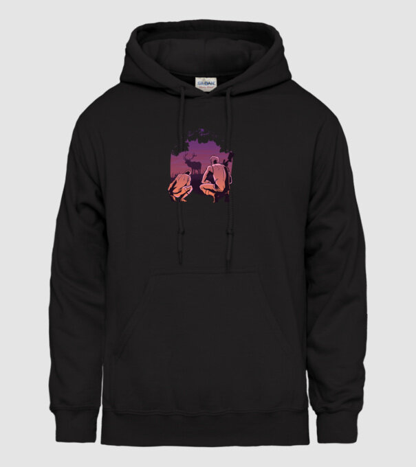 Vânătoare model negru pe tricou