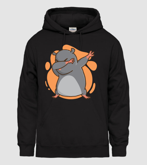 Cârtiță DAB model negru pe tricou