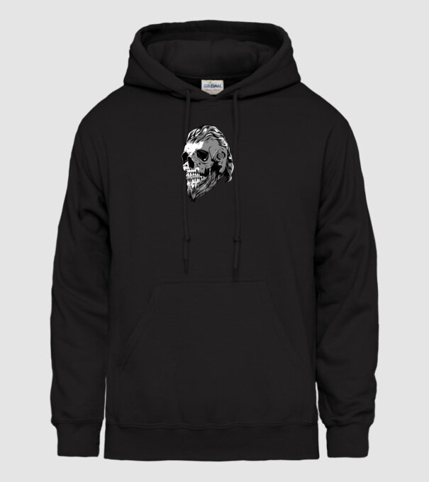 Craniu Viking model negru pe tricou