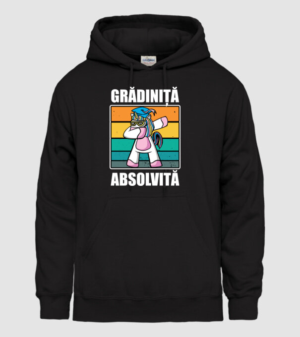 Absolvită grădiniță model negru pe tricou