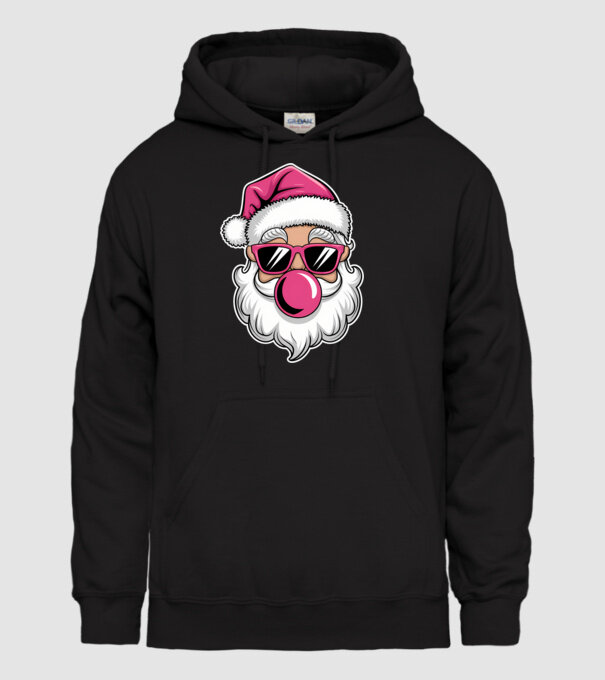 Bubble gum Santa 2 model negru pe tricou