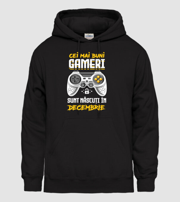 cei mai buni gameri sunt născuți în decembrie model negru pe tricou
