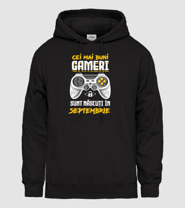 cei mai buni gameri sunt născuți în septembrie model negru pe tricou