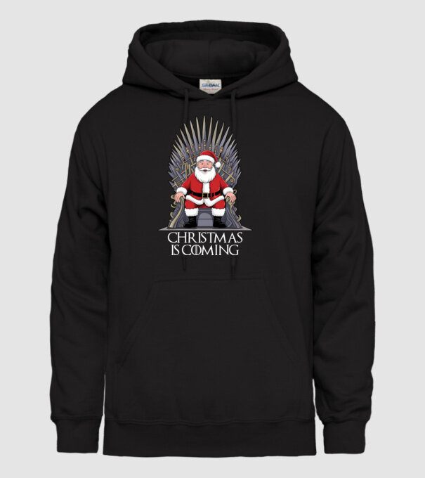 Christmas is Coming Negru model negru pe tricou